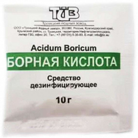 Борная кислота - средство дезинфицирующее, Троицкий йодный завод , 10 г