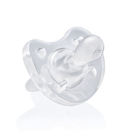 Пустышка силиконовая ортодонтическая Chicco Physio Soft 0-6 месяцев, цвет прозрачный