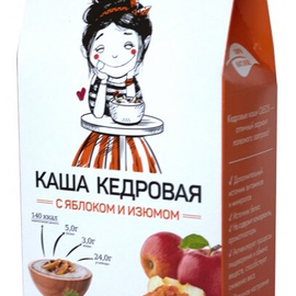 OLEOS Каша кедровая с яблоком и изюмом, порционная (5 шт.)