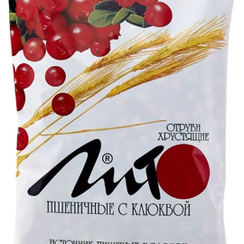 Отруби Лито пшеничные хрустящие сладкие с кальцием и клюквой, 200 г