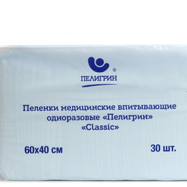 Пеленки Пелигрин Classic впит однораз нестер 60х40см N30