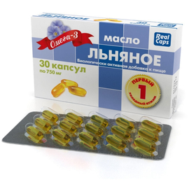 Льняное масло Первый холодный отжим капс., 500 мг, 30 шт.