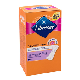 Libresse прокладки ежедневные DailyFresh Plus Normal, 1 капля, 32 шт.