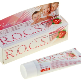 Зубной гель R.O.C.S. Medical Minerals со вкусом клубники 0+, 45 г, 35 мл