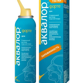 Аквалор форте средство для орошения/промывания полости носа распылитель-душ 150 мл бал инд уп