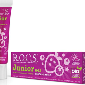 Зубная паста R.O.C.S. Junior Ягодный Микс 6-12 лет, 74 г