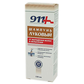 911 Экстренная помощь шампунь для волос Луковый против выпадения волос, 150 мл