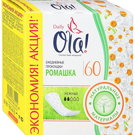 Ola! прокладки ежедневные Silk Sense Daily Deo Ромашка, 2 капли, 60 шт.