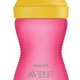 АВЕНТ Чашка-непроливайка с твердым носиком Philips Avent розовая 300мл SCF804/04