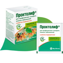 Проктолиф (гамамелис) салфетки мед N10 инд уп