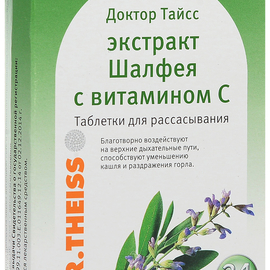 Доктор Тайсс экстракт Шалфея с витамином С таб. д/рассас., 2.5 г, 24 шт.