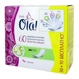 Ola! прокладки ежедневные Daily Без аромата, 2 капли, 60 шт.