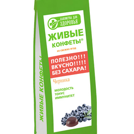 Мармелад Лакомства для здоровья Живые конфеты Черника, 170 г