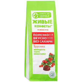 Мармелад Лакомства для здоровья Живые конфеты Брусника, 170 г