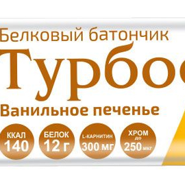 Турбослим батончик, 50 г, 1 шт., ванильное печенье