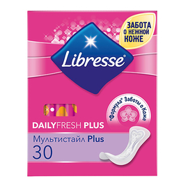 Libresse прокладки ежедневные DailyFresh Plus MultiStyle, 30 шт.