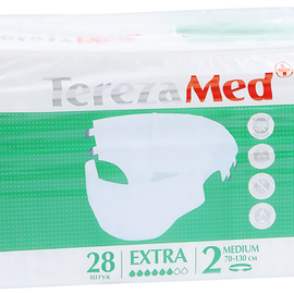 Подгузники для взрослых TerezaMed впитывающие на липучках Extra 90257, M 70-130 см (28 шт.)