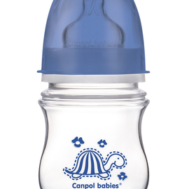 Канпол Бутылочка PP EasyStart с шир горлом антиколик 120мл 3+ Colourful animals