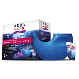 Аква марис Лейка устройство д/промывания + морская соль саше, 330 мл, 30 шт.