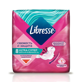 Libresse прокладки Ultra Супер с мягкой поверхностью, 5 капель, 8 шт.