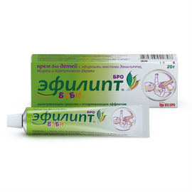 Эфилипт бро беби крем д/детей разогревающий с отхаркивающим эффектом, 20 г