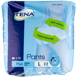 Подгузники-трусы TENA Pants Plus L N10 (ПАРТИЯ 4шт)