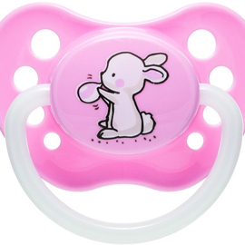 Пустышка силиконовая ортодонтическая Canpol Babies Little cuties 0-6 м, розовый/голубой