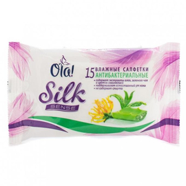 Салфетки влажные OLA! Silk Sense N15 антибактериальные (1042)