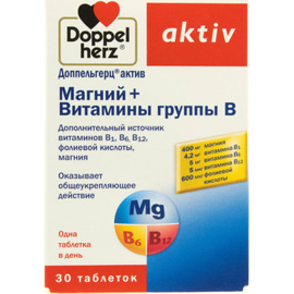 Доппельгерц актив магний+витамины группы b таб., 30 шт.